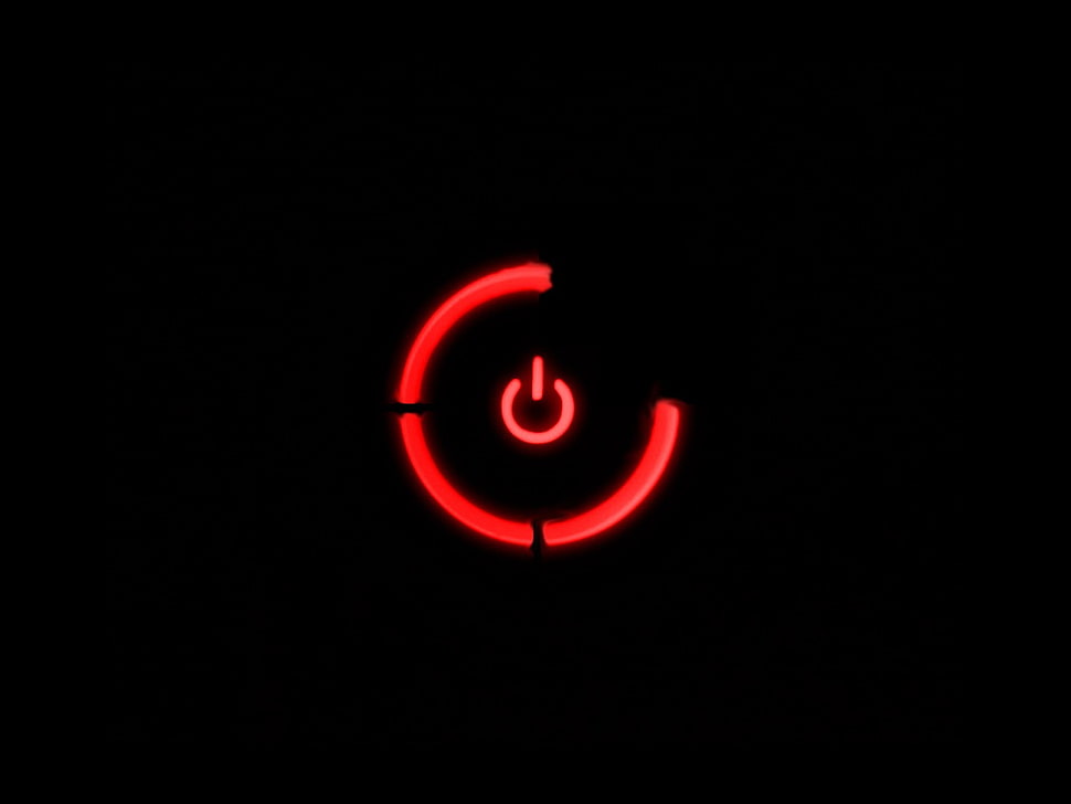 power button illustration, Red Ring of Death HD wallpaper