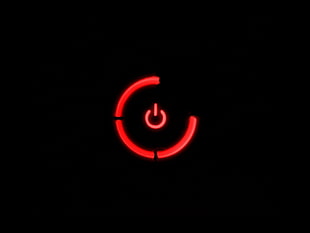 power button illustration, Red Ring of Death HD wallpaper