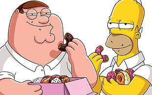 Homer Simpson eating doughnut