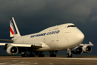 white Air France car Airplane