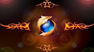 Firefox logo, Mozilla Firefox, digital art, artwork