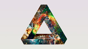 multicolored triangle logo HD wallpaper