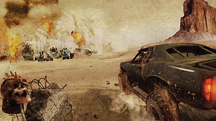 black coupe, Mad Max, Mad Max: Fury Road, movies, car HD wallpaper
