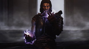 man with lightning powers illustration
