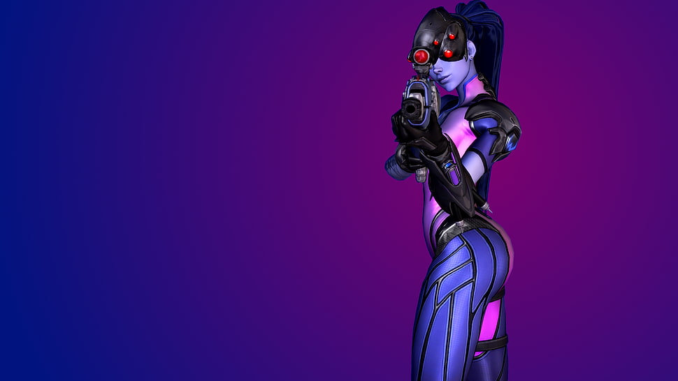 black anime girl HD wallpaper