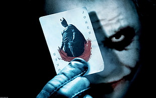 Batman Joker card, movies, The Dark Knight, Joker, Heath Ledger