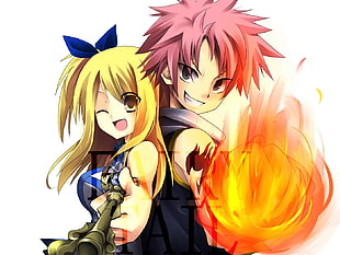Natsu and Lucy Heartfilia illustration