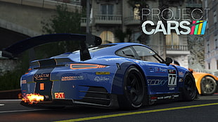 blue stock car, Project cars, video games