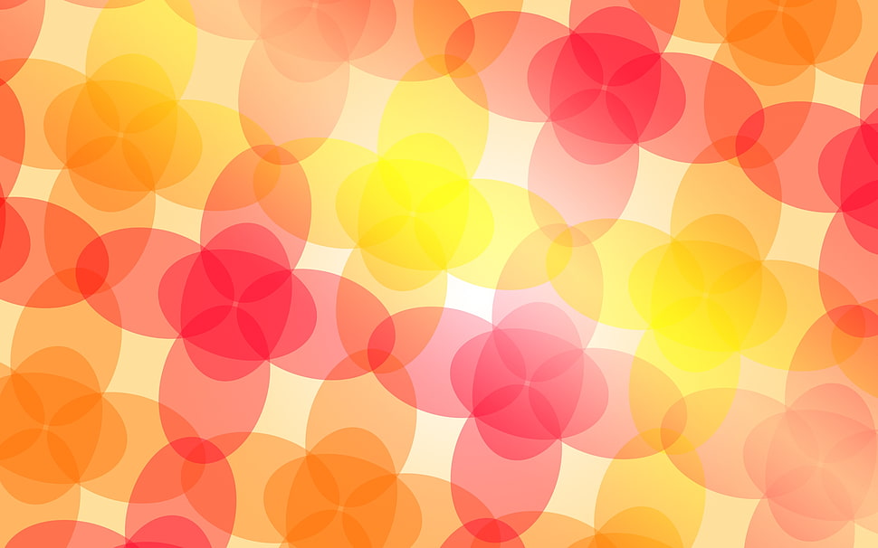 red, orange, and yellow optical illusion artwork HD wallpaper