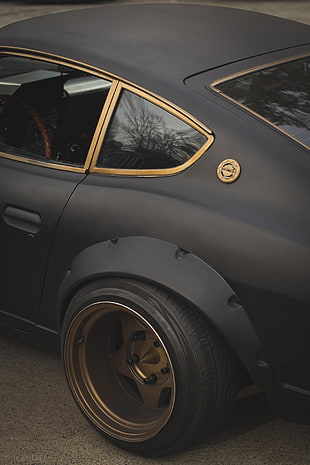 black vehicle, Datsun 240Z , tuning, Stance, JDM HD wallpaper