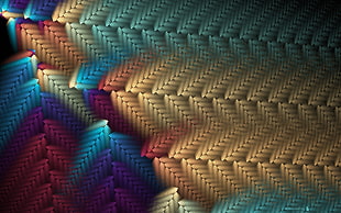 green, blue, and red wallpaper