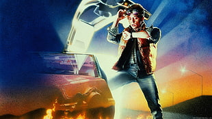 Back To The Future movie poster, Back to the Future, science fiction, DeLorean, movies HD wallpaper