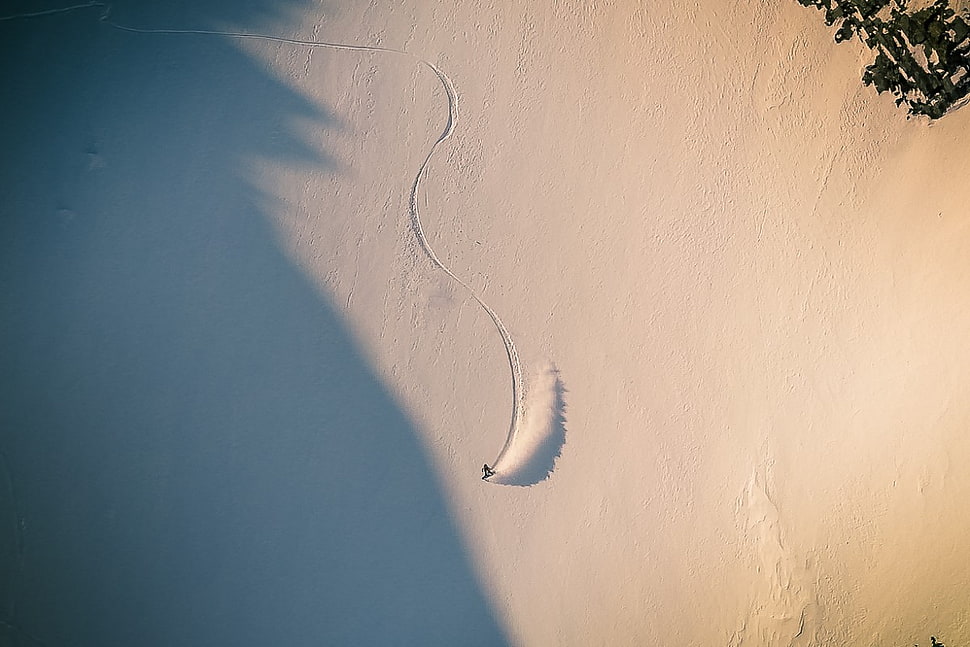 snow field, drone, desert, Alaska, Tj Balon HD wallpaper