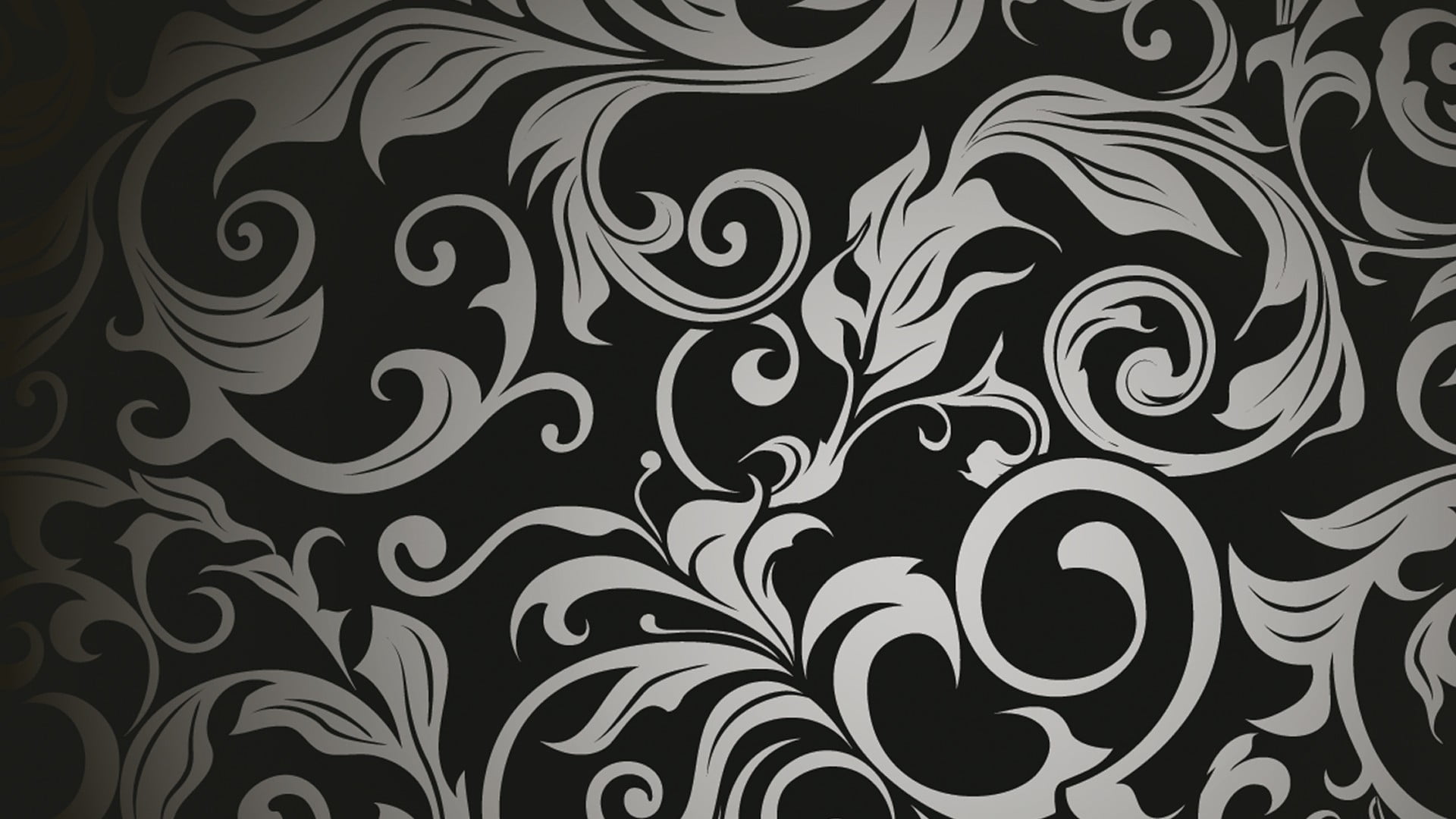Black and white floral wallpaper, pattern HD wallpaper | Wallpaper Flare
