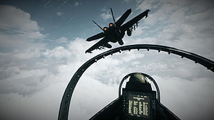 black fighting jet, jet fighter, Battlefield 3