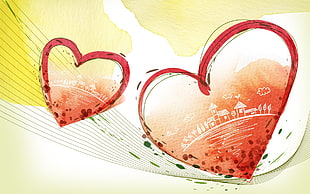 Heart,  Couple,  Love,  Card HD wallpaper