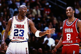 Michael Jordan and Kobe Bryant, NBA, basketball, sports, Michael Jordan HD wallpaper