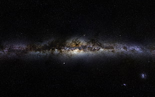 gray planet illustration, space, Milky Way HD wallpaper