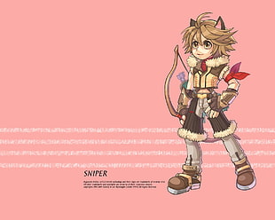 brown haired male anime character with bow HD wallpaper
