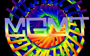multicolored MGMT logo graphics