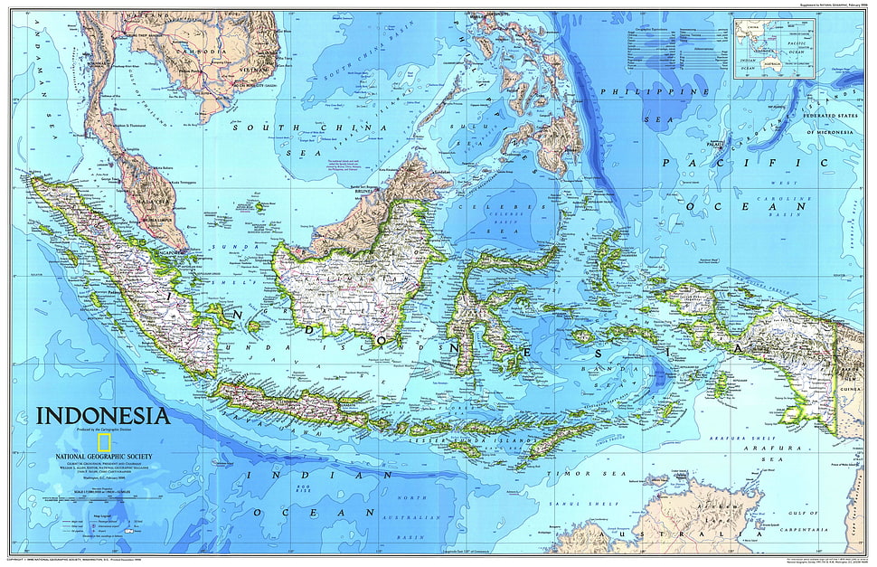 Indonesia map, Indonesia, map, National Geographic HD wallpaper