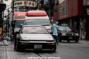 white and red Tofas Sahin, Toyota, AE86