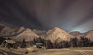 white snowy mountain, mountains, snow, landscape, nature HD wallpaper