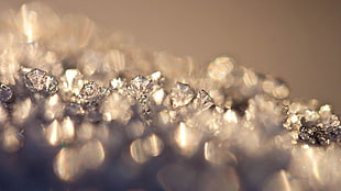silver-colored accessory, depth of field HD wallpaper