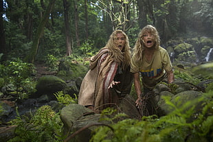 two woman on forest during daytime movie scene