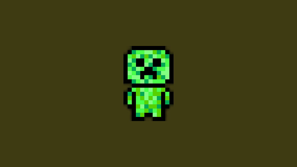 black and green circuit board, pixel art, pixels, Minecraft, creeper HD wallpaper