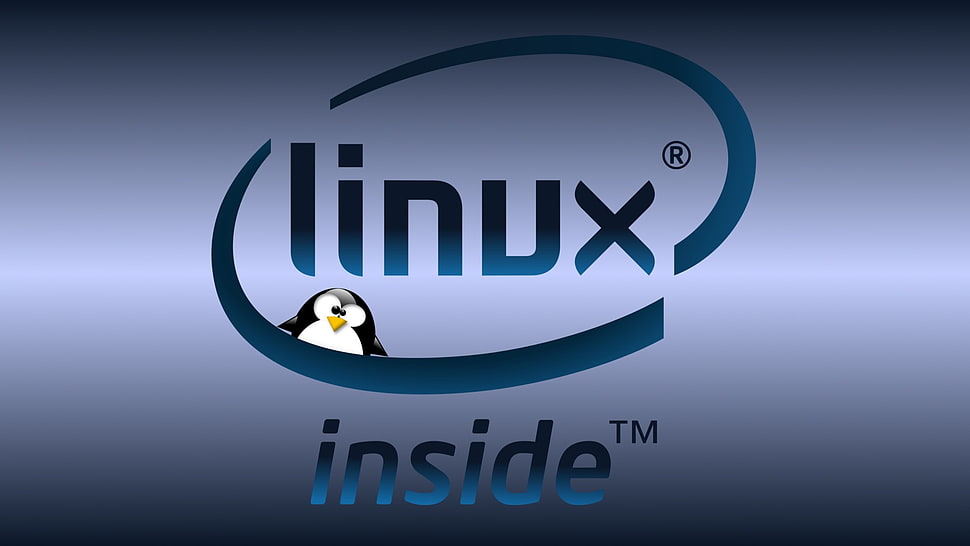 Linux inside logo, Linux, GNU, Intel HD wallpaper