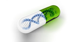 white and green medication capsule, render, pills HD wallpaper