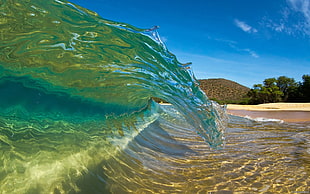 water wave, waves, nature, beach, water HD wallpaper
