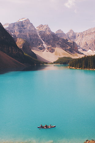 landscape photo of lake and mountains