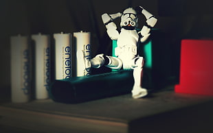 Star Wars Clonetrooper action figure on top of black device HD wallpaper