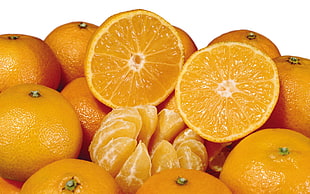 bundle of orange citrus fruits HD wallpaper