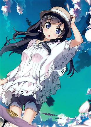 female anime character, anime, Glass no Hana to Kowasu Sekai, Dual (Garakowa), visual novel HD wallpaper