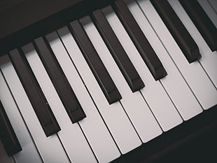 black and white piano keys HD wallpaper