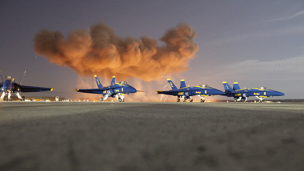 USAF blue angels, military, aircraft, military aircraft, airplane HD wallpaper