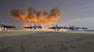 USAF blue angels, military, aircraft, military aircraft, airplane HD wallpaper