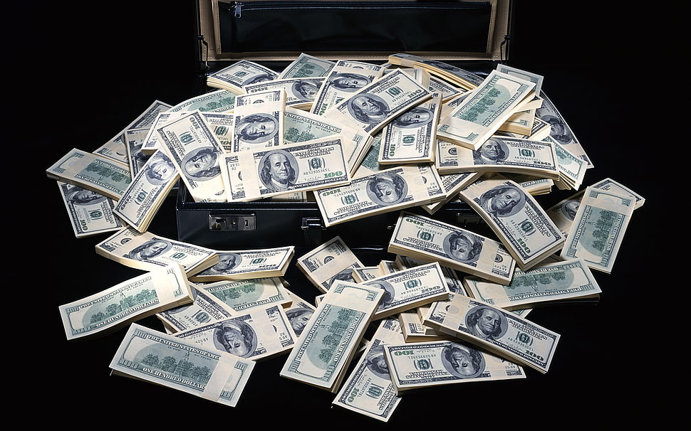 bunch of U.S. dollar bills HD wallpaper