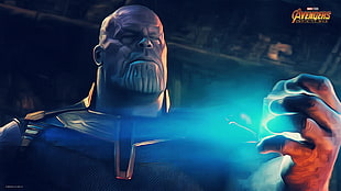 Marvel Avengers Thanos digital wallpaper