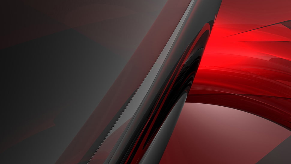 digital art, abstract, red, render HD wallpaper