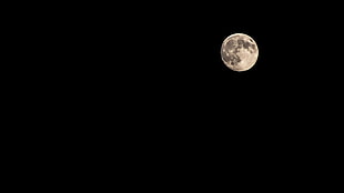 earth's moon, Moon, sky, monochrome HD wallpaper