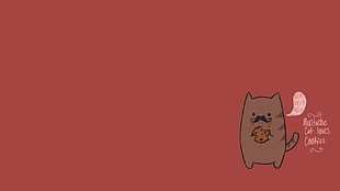 mustache cat wallpaper, cartoon, animals