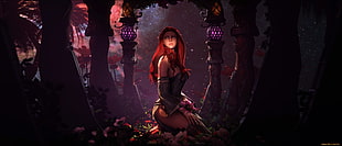 female character illustration HD wallpaper