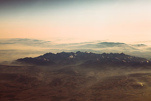 silhouette of mountain, mountains HD wallpaper
