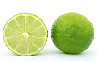round green lime fruit HD wallpaper