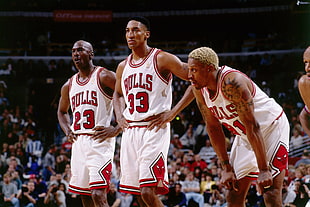 three NBA players HD wallpaper