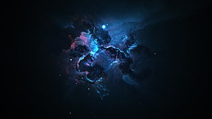 galaxy and nebulae digital wallpaper